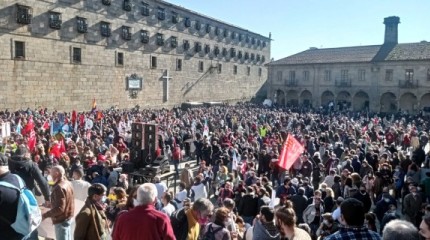 Manifestación en Santiago de Compostela en defensa de la Sanidad Pública