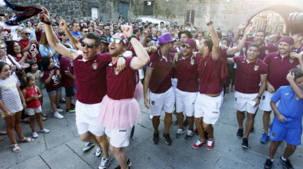 Homenaje del Concello al Pontevedra por el ascenso a Segunda B