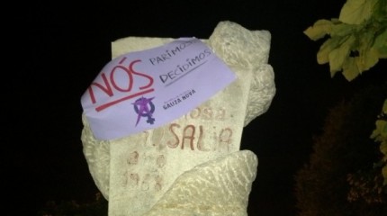 Las estatuas y monumentos de Pontevedra dicen no a la Ley del aborto