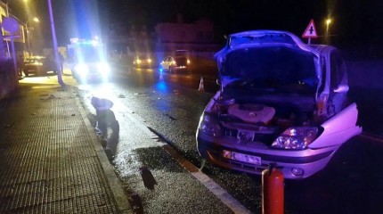 Accidente na PO-550 en Castrelo