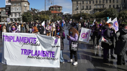 Movilización de la CIG en Pontevedra por el Día de la Mujer