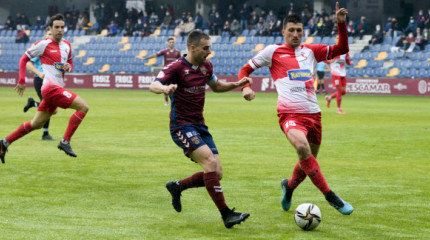 Partido de liga en Pasarón entre Pontevedra y Arosa