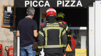 Incendio en una céntrica pizzería