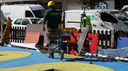 El parque infantil de la Plaza 8 de Marzo cierra tres semanas por obras