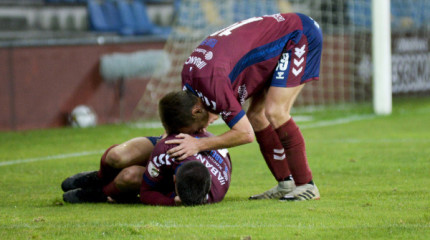 Partido de liga en Pasarón entre Pontevedra y Navalcarnero