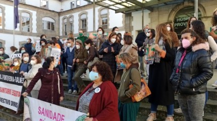 Protesta de profesionais dos PAC da área sanitaria de Pontevedra-O Salnés