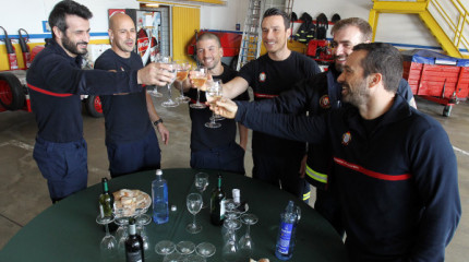 Os bombeiros de Pontevedra festexan o seu patrón