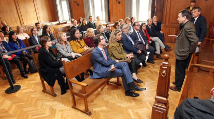Reunión de jueces y fiscales en la Audiencia de Pontevedra